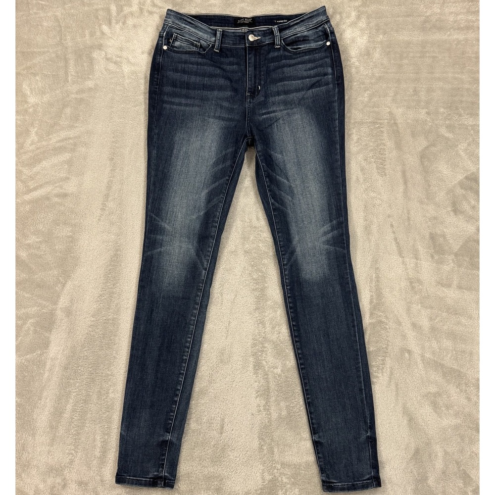 Judy Blue Jeans Womens 15/32 Los Angeles Blue Straight Skinny Stretch High Rise